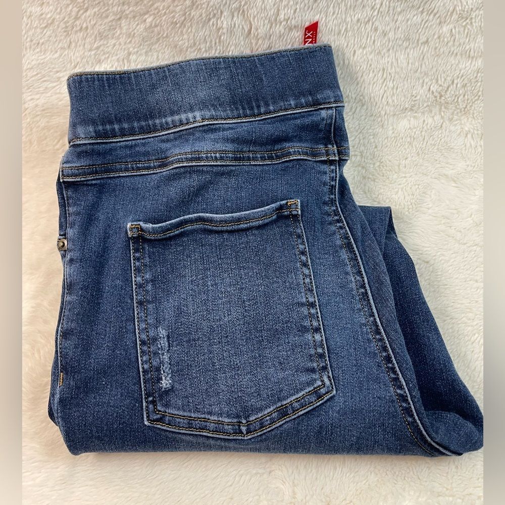 SPANX High Rise Dark Wash Jeans | Sculpting Stretch Denim